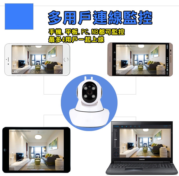4代1080P無線AI攝影機【鏡頭自動追蹤】手機360度APP遙控監視器WIFI影音錄影